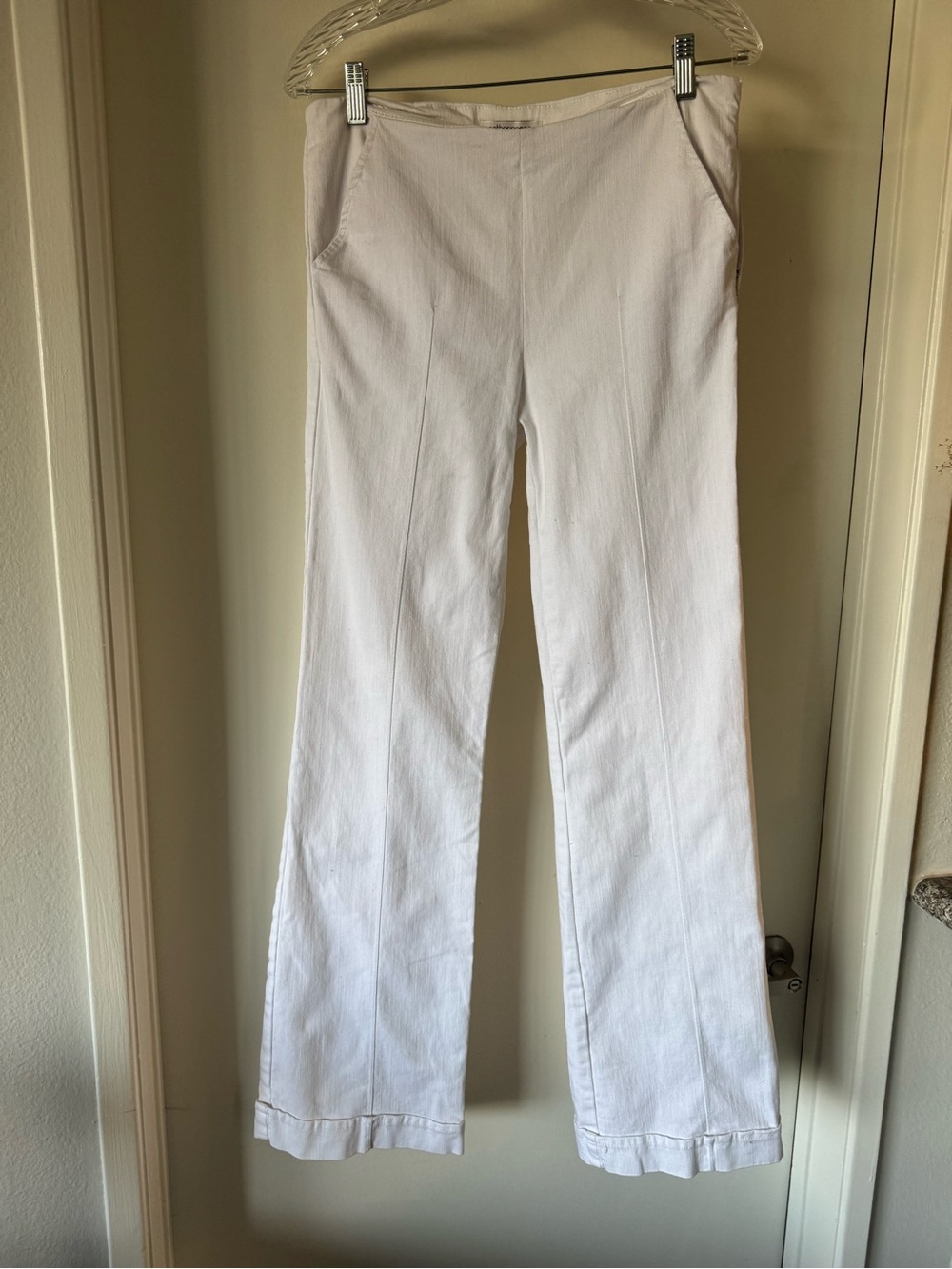 Catherine Gee Emma Tailored White Denim Pant